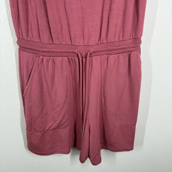 Athleta Balance Sleeveless Romper Activewear Berry Rose Pink Womens Small 601559 - Picture 3 of 10